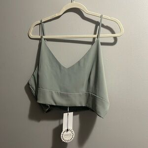 GeeGee Bandeau Vneck Adjustable Strap Cropped Tank NWT